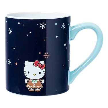 Silver Buffalo Sanrio Hello Kitty Gingerbread House Christmas Holiday Heat Reveal Ceramic Mug 14 Ounces