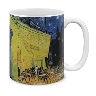 MUGBREW Classic Art Cafe Terrace At Night Vincent Van Gogh Ceramic Coffee Mug Tea Cup 11 OZ