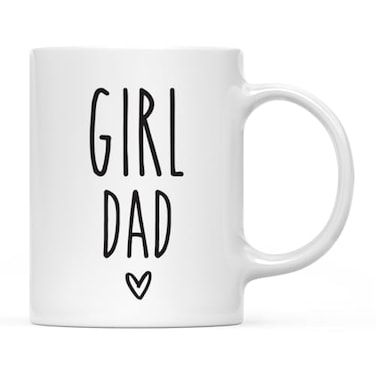 Andaz Press Fathers Day 11oz Ceramic Coffee Mug Gift Girl Dad 1Pack Birthday Christmas Gift Mug Dad Coffee Mug Dads Mugs From Daughter Girl Dads Gifts