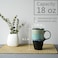 Bosmarlin Ceramic Travel Coffeel Mug with Handle and Lid 18 oz Portable Coffee Cup for Car Cup Holder Microwave and Dishwasher Safe Reactive Glaze Pastel Blue