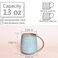 Bosmarlin Matte Ceramic Coffee Mug Tea Cup for Office and Home 13 oz Dishwasher and Microwave Safe 1 Pack Lake BlueGlossy