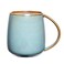 Bosmarlin Matte Ceramic Coffee Mug Tea Cup for Office and Home 13 oz Dishwasher and Microwave Safe 1 Pack Lake BlueGlossy
