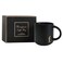 COLLECTIVE HOME Black Monogram Ceramic Mugs 15 oz Golden Initial Coffee Cups Elegant Alphabet Tea Mugs Personalized Halloween Mug with Gift Box Perfect for Office and Home Dcorf