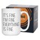 Bubble Hugs Mom Coffee Mug 15 Oz White Its Fine Everything Is Fine Funny Sarcasm Saying