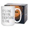 Bubble Hugs Mom Coffee Mug 15 Oz White Its Fine Everything Is Fine Funny Sarcasm Saying