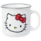 Silver Buffalo Sanrio Hello Kitty Red Bow Glitter Ceramic Camper Mug 20 Ounces