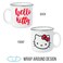 Silver Buffalo Sanrio Hello Kitty Red Bow Glitter Ceramic Camper Mug 20 Ounces