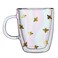 Slant Collections Glass CoffeeTea Mug 12Ounce Buzzing Bees 1004859267