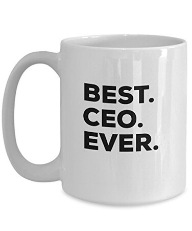 SpreadPassion CEO Mug Coffee Cup Funny Best CEO Ever CEO Gifts For Funny Present Christmas Birthday Women Men