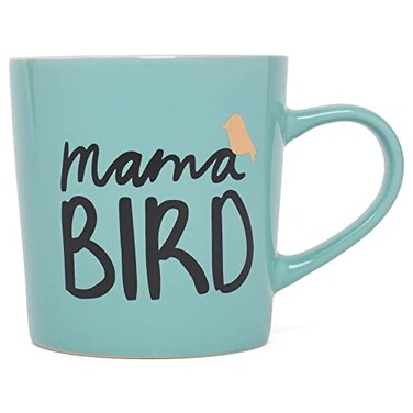 About Face Teal Coffee Mug Mamma Bird