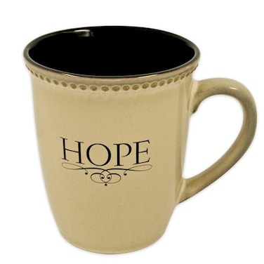 Christian Art Gifts Ivory Stoneware Coffee Mug 13 oz Microwave and Dishwashersafe Lead Cadmiumfree Inspirational Scripture Coffee and Tea Mug for Men Women with Bible Verse Hope Hebrew 619