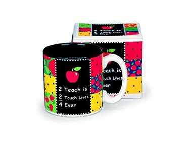 burton+BURTON 2 Teach is 2 Touch Lives Teachers Coffee Mug Inexpensive Gift Item