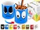 Cortunex Heat Changing Mug 11 Oz Ceramic Color Changing Coffee Mug with A Funny Blue Sleepy Smiley Face Cute Heat Sensitive Magic Mug with Fun Gift Box