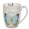 Christian Art Gifts Botanic Blue Butterfly Ceramic Coffee Mug Inspirational Coffee Cup for Women Men 12 oz Leadfree Microwave and Dishwasher Safe Coffee Mug with Bible Verse Grace Eph 28