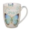 Christian Art Gifts Botanic Blue Butterfly Ceramic Coffee Mug Inspirational Coffee Cup for Women Men 12 oz Leadfree Microwave and Dishwasher Safe Coffee Mug with Bible Verse Grace Eph 28