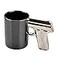 HLJgift Novelty Ceramic Coffee Mugs Gun Mugs Pistol Cup for amazing gift BlackSilver