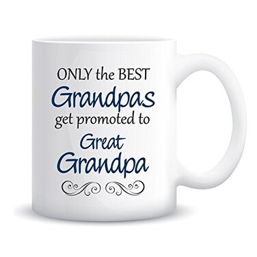 ZaH Mug Gift Coffee Mugs for Mum Dad Grandma Grandpa Ceramic Mugs Tea Cup for Mothers Day Fathers Day Christmas Birthday Mug 12 OZ Blue Great Grandpa