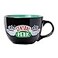 Silver Buffalo FRIENDS Central Perk Black Ceramic Mug Oversized for Coffee Soup 24 Ounces