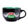 Silver Buffalo FRIENDS Central Perk Black Ceramic Mug Oversized for Coffee Soup 24 Ounces