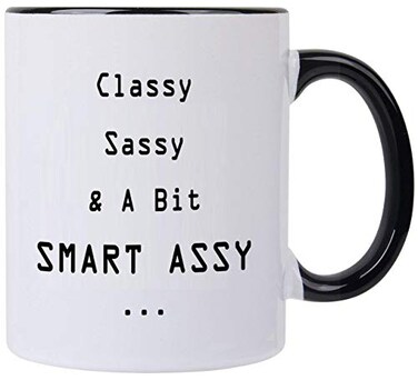 Mecai Funny Women Gifts Classy Sassy And A Bit Smart Assy 11 OZ Coffee Mugs Inspirational gifts and sarcasmUnique Birthday Gift or Present idea For Women