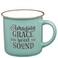 Christian Art Gifts Mint Green Camp Style Ceramic Coffee Mug 13 oz Microwave and Dishwasher Safe Novelty Drinkware Inspirational Scripture Coffee and Tea Mug with Worship Hymn Song Amazing Grace