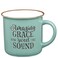 Christian Art Gifts Mint Green Camp Style Ceramic Coffee Mug 13 oz Microwave and Dishwasher Safe Novelty Drinkware Inspirational Scripture Coffee and Tea Mug with Worship Hymn Song Amazing Grace