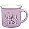 Christian Art Gifts Lavender Camp Style Ceramic Coffee Mug 13 oz Microwave Dishwasher Safe Inspirational Scripture Coffee Tea Mug for Women with Bible Verse Let Your Light Shine Matthew 516