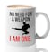 Bubble Hugs Martial Arts Coffee Mug 11 oz Black Belt Karate Jiu Jitsu Kung Fu Taekwondo Judo Aikido Sensei Lesson Fighting Self Defense White