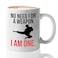 Bubble Hugs Martial Arts Coffee Mug 11 oz Black Belt Karate Jiu Jitsu Kung Fu Taekwondo Judo Aikido Sensei Lesson Fighting Self Defense White
