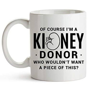 YouNique Designs Kidney Donor Mug 11 Ounces Kidney Transplant Coffee Cup Kidney Donor Transplant Mugs