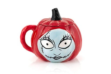 Seven20 Nightmare Before Christmas Sally PumpkinShaped Sculpted 26 Oz Ceramic Mug With Lid Handle Fun Novelty Gift Idea Inspired by Tim Burtons Creepy StopMotion Animated Musical Fantasy Film