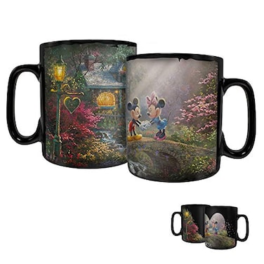 Morphing Mugs Disney Mickey and Minnie Mouse Sweetheart Bridge Heat Sensitive Clue Mug Full image revealed when HOT liquid is added 16oz Large Drinkware MMUGC959