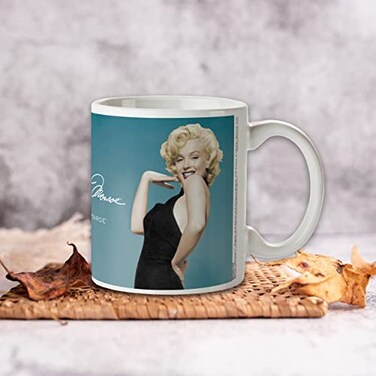 Pyramid America Marilyn Monroe Coffee Mug Marilyn Monroe Pose Mug 11 oz Unique Ceramic Cup for Coffee Cocoa Tea Drinkers Chip Resistant Printed Both Sides