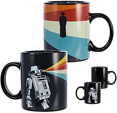 Seven20 Star Wars R2D2 Color Changing Coffee Mug 11oz Rainbow Princess Leia Image Reveals with Heat Ceramic Officially Licensed Movie Gift for Kids Teens Adults Men Women
