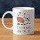 LOZACHE Kawaii Cow Print Mug Ceramic Coffee Cup Gift for Women Mom or Daughter
