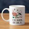 LOZACHE Kawaii Cow Print Mug Ceramic Coffee Cup Gift for Women Mom or Daughter