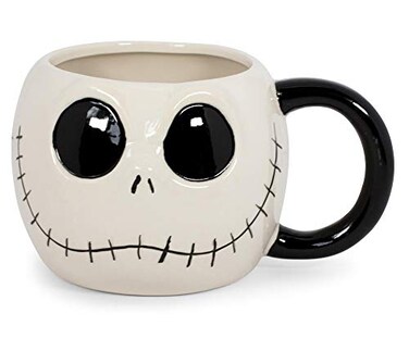 Silver Buffalo Nightmare Before Christmas The Jack Skellington 20Ounce Coffee Mug Oversized Ceramic Mug Coffee Cup Sculpted Coffee Mug Drinkware For Coffee Tea Hot And Cold Beverages