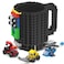 DAYMOO Buildon Brick Mug Set with 3 Random Packs of 2in1 Bricks Cool Coffee Mugs for Kids Creative Novelty Funny Coffee Mug Cup Gift for Kids Men Dad Adults Women Xmas Christmas Black