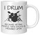 Coveted Goods Funny Drummer Mug I Drum Because Hitting People with Sticks is Frowned Upon Coffee Mug for Drummer 11oz White Ceramic Cup