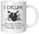 Coveted Goods Funny Drummer Mug I Drum Because Hitting People with Sticks is Frowned Upon Coffee Mug for Drummer 11oz White Ceramic Cup