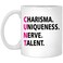 GreenStar Gifts Rupauls Drag Race Inspired Coffee Mug Charisma Uniqueness Nerve Talent 11oz White QGT5TSCVWX11oz