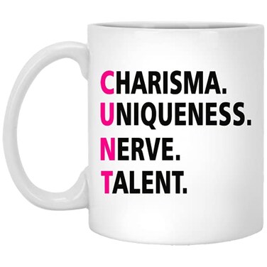 GreenStar Gifts Rupauls Drag Race Inspired Coffee Mug Charisma Uniqueness Nerve Talent 11oz White QGT5TSCVWX11oz