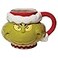 Department 56 Dr Seuss Grinch Santa Face Sculpted Coffee Mug 32 Ounce Multicolor