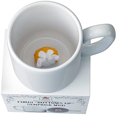 Corgi Palace Bottoms Up Surprise Mug Funny Coffee Momo Butt Mug Best Corgi Gifts for Corgi Lovers Funny Gifts