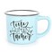 June &amp; June Lucy Teacher Mug with Stylish Box Tiny Human Tamer Novelty Mug for Teacher Appreciation Coffee Mugs for Teacher Teal Mug with Lettering 15 oz Microwave and Dishwasher Safe