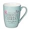 Christian Art Gifts Inspirational MicrowaveDishwasher Safe Ceramic Coffee Tea Scripture Mug for Women All Things Through Christ Encouraging Bible Verse Cute Butterflies Light BlueWhite 12 oz