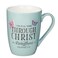 Christian Art Gifts Inspirational MicrowaveDishwasher Safe Ceramic Coffee Tea Scripture Mug for Women All Things Through Christ Encouraging Bible Verse Cute Butterflies Light BlueWhite 12 oz
