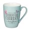 Christian Art Gifts Inspirational MicrowaveDishwasher Safe Ceramic Coffee Tea Scripture Mug for Women All Things Through Christ Encouraging Bible Verse Cute Butterflies Light BlueWhite 12 oz