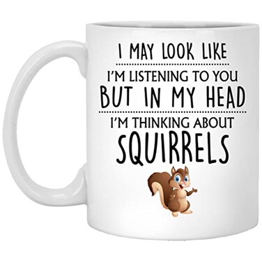 GreenStar Gifts Squirrel Gift Squirrel Mug Squirrel Lover Gift Funny Squirrel Gifts Gifts For Cute Squirrel Lovers Women Her Crazy Squirrel Lady 11oz