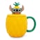 Silver Buffalo Disney Lilo Stitch Pineapple 3D Sculpted Ceramic Mug With Lid Tropical Large Coffee Cup For Espresso Caffeine Beverages Home Kitchen Essentials Cute Gifts and Collectibles Holds 20 Ounc